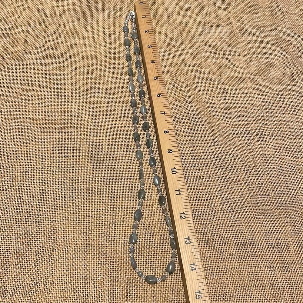 Labradorite Stone & Crystal necklace adjustable Handmade New - Picture 5 of 11